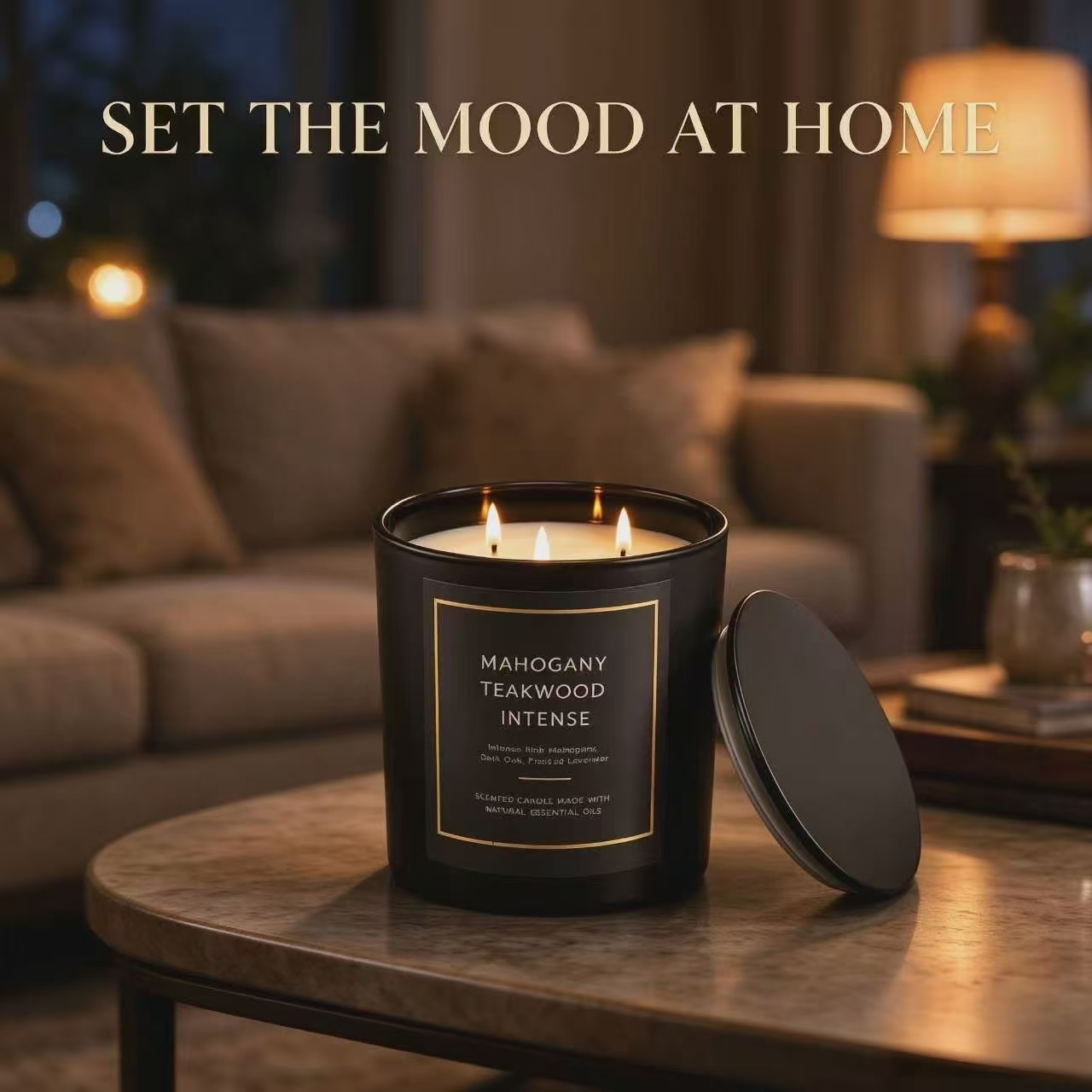 Home Fragrance Gift - Lilin Aromaterapi dengan Aroma Romantis, Pengharum