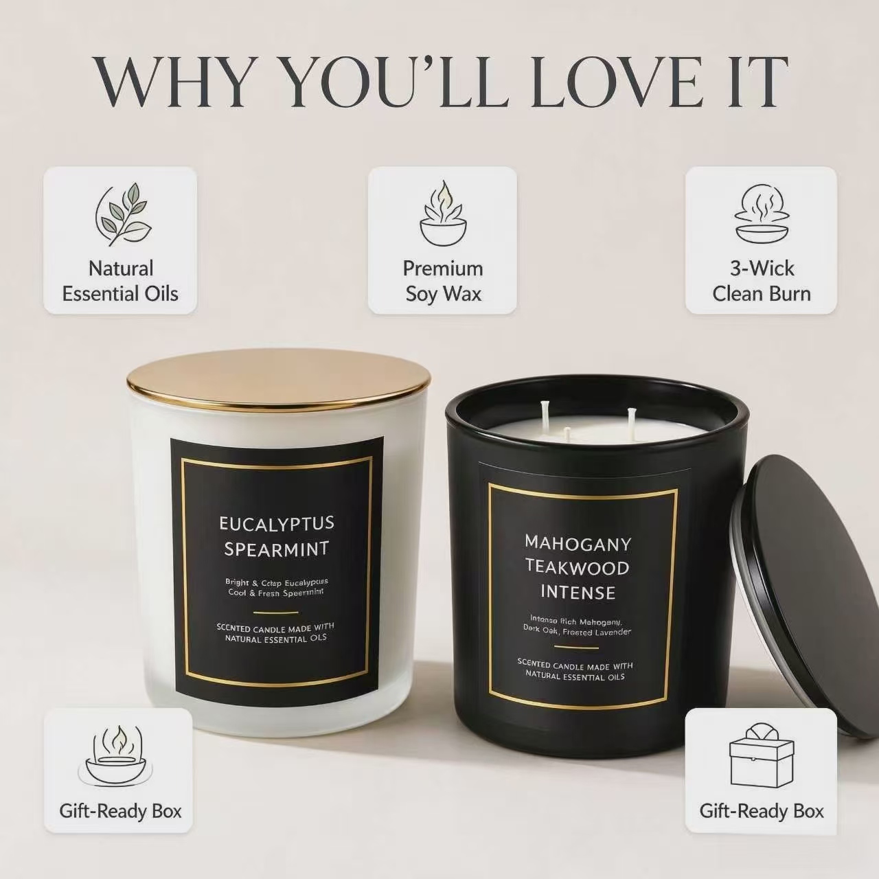 Lilin Aromaterapi dengan Aroma - Home Fragrance Gift ulasan dan harga